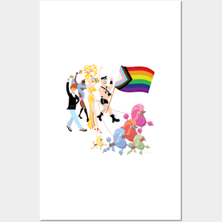 Gay Pride Poodles Posters and Art